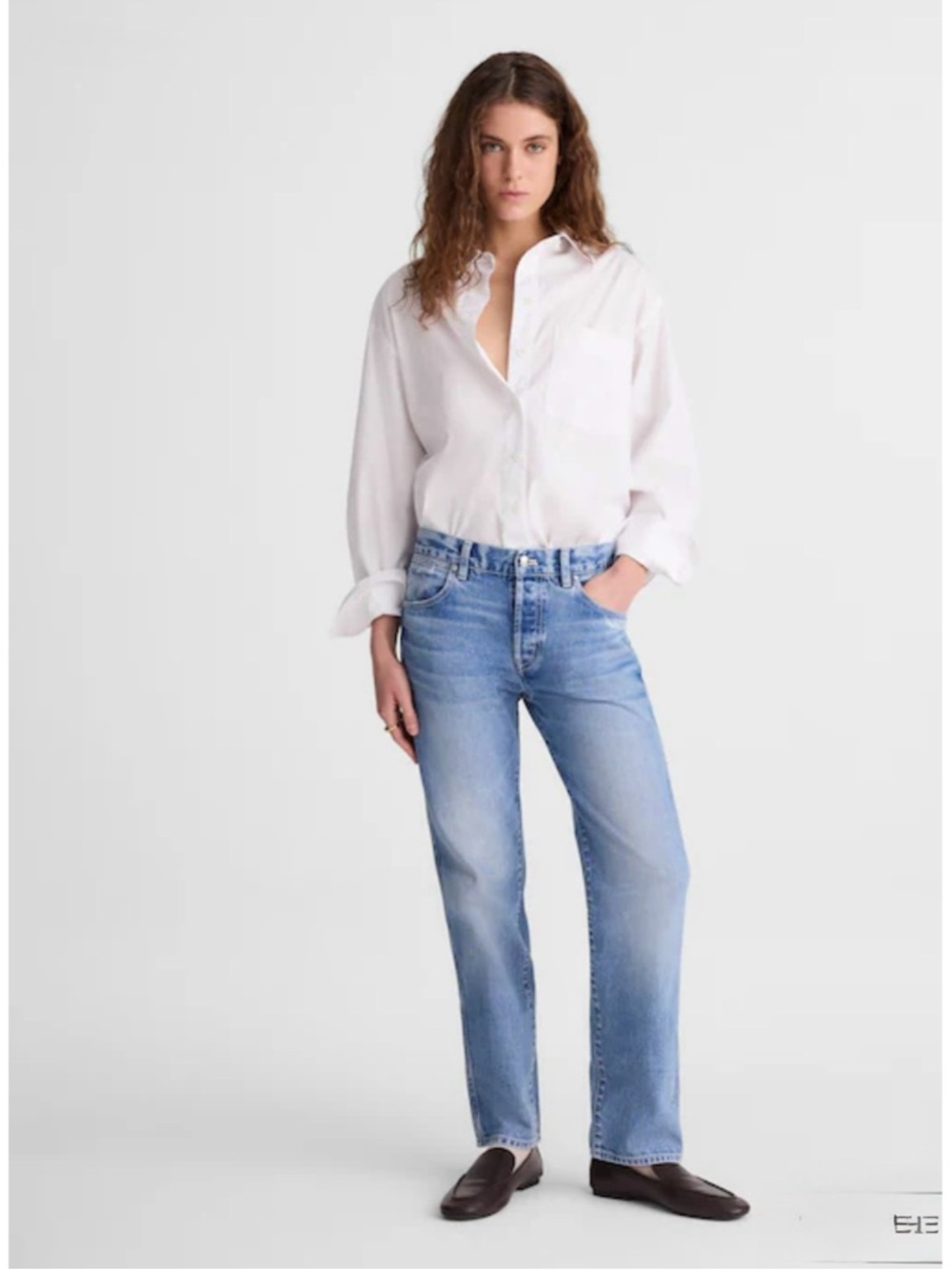 NWT Madewell The Dean Easy Straight Jean Light Lapis Wash Blue